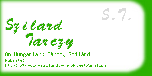 szilard tarczy business card